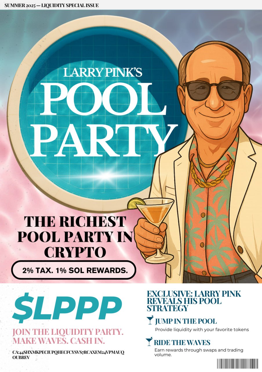 Larry Pink's Pool Party Magazine Cover
